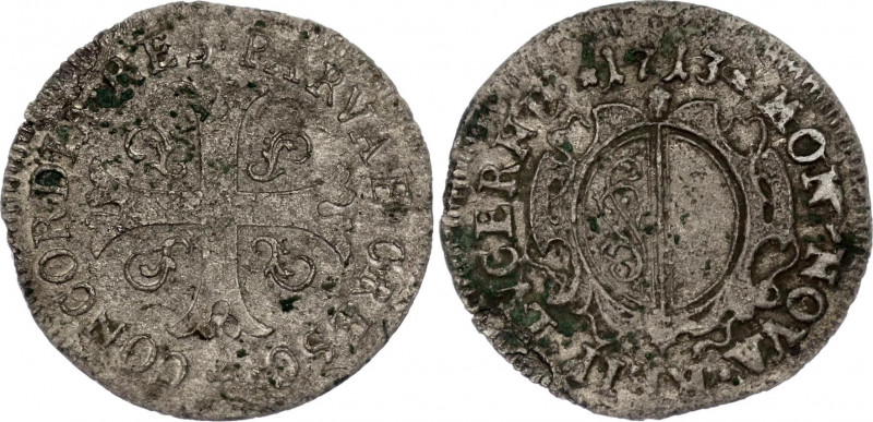 Switzerland Luzern 1/2 Batzen 1713 UNUSUAL!
KM# 45, Wielandt# 154b, HMZ 2# 662a...