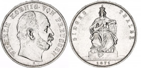 German States Prussia 1 Taler 1871 A
KM# 500; Silver; Wilhelm I; "Siegestaler" - Victory over France; XF