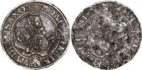 German States Sachsen-Ernestinische Linie 1554 - 1557 (ND)
Dav. 9745; Silver; Johann Friedrich II, with Johann Wilhelm and Johann Friedrich III.; Obv...