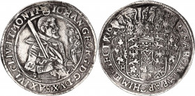 German States Saxony 1 Taler 1625 HI
KM# 132; Silver; Johann Georg I; XF, repaired hole