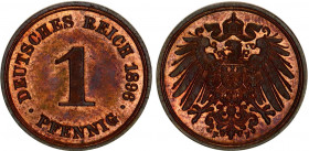Germany - Empire 1 Pfennig 1896 F
KM# 1, AKS# 20, J# 1, Schön DM# 1, Neum# 35; N# 3410; Copper; Wilhelm I; UNC