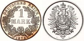 Germany - Empire 1 Mark 1873 (2001) A Restrike
KM# 7; Silver, Proof; Wilhelm I