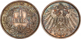 Germany - Empire 1 Mark 1906 E
KM# 14; Silver; Wilhelm II; UNC with beautiful toning