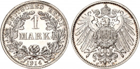 Germany - Empire 1 Mark 1914 F
KM# 14; Silver; UNC with full mint luster