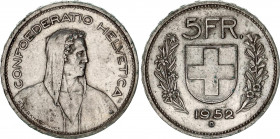 Switzerland 5 Francs 1952 B
KM# 40; Schön# 36; N# 194; Silver; Mint: Bern; XF