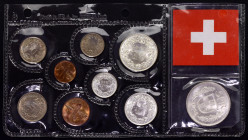 Switzerland Set of 9 Coins 1961 - 1969
With Silver; Various Dates & Denomination