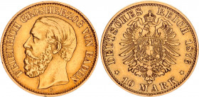 Germany - Empire Baden 10 Mark 1876 G
KM# 264, J# 186; Friedrich I; Gold (.900), 3.98g. AUNC