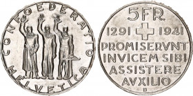 Switzerland 5 Francs 1941 (ND) B
KM# 44; Schön# 39; N# 12903; Silver; 650th Anniversary of the Confederation; Mint: Bern; UNC
