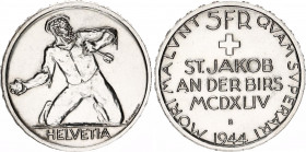 Switzerland 5 Francs 1944 B
KM# 45; Schön# 40; N# 12905; Silver; 500th Anniversary of the Battle of St. Jakob an der Birs; Mint: Bern; UNC