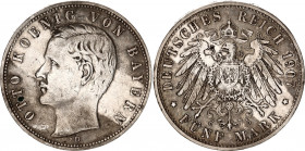 Germany - Empire Bavaria 5 Mark 1907 D
KM# 915; Silver; Otto; VF