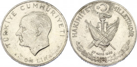 Turkey 10 Lira 1960
KM# 894; Silver; 27 May 1960 Revolution; AUNC