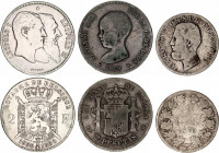 Europe Lot of 3 Silver Coins 1870 - 1889
Various Countries, Dates & Denominations; Silver; F-XF