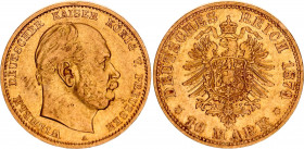 Germany - Empire Prussia 10 Mark 1879 A
KM# 504, J# 245; Wilhelm I v. Preussen; Gold (.900), 3.98g. XF