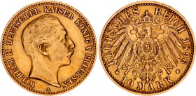 Germany - Empire Prussia 10 Mark 1896 A
KM# 520, J# 251; Wilhelm II v. Preussen; Gold (.900), 3.98g. XF-AUNC