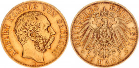 Germany - Empire Saxony 10 Mark 1891 E
KM# 1247, J# 263; Albert v. Sachsen; Gold (.900), 3.98g. XF-AUNC