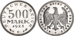 Germany - Weimar Republic 500 Mark 1923 E
KM# 36; N# 7978; Proof; Mintage 2053 pcs
