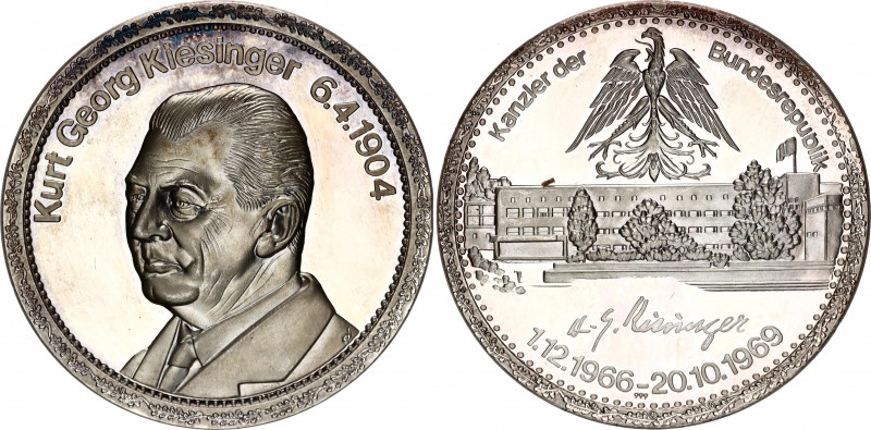 Germany - FRG Silver Medal "Kurt Georg Kiesinger" 1969
Silver (.999) 49.55 g., ...