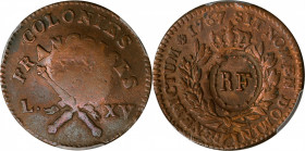 1767-A Sou. Paris Mint. Breen-701. RF Counterstamp. EF Details--Cleaned (PCGS).
PCGS# 158637.
Estimate: $150
