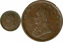 Undated (ca. 1820) Washington Double-Head Cent. Musante GW-110, Baker-6, W-11200. Plain Edge. VF-30 (PCGS).
PCGS# 692.
Estimate: $200