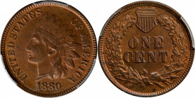 1880 Indian Cent. MS-63 RB (PCGS). CAC.
PCGS# 2137. NGC ID: 2287.
Estimate: $125