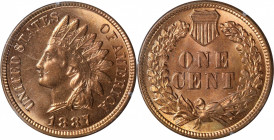 1887 Indian Cent. MS-64 RD (PCGS). CAC. OGH--First Generation.
PCGS# 2159. NGC ID: 228F.
Estimate: $400