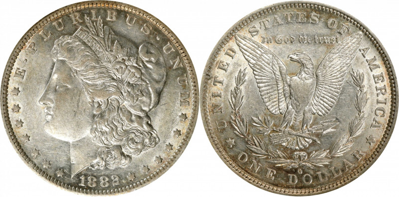 1882-O Morgan Silver Dollar. VAM-18A. AU-50 (ANACS). OH. Discovery Piece.
PCGS#...