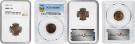 Lot of (2) Certified Choice Mint State 20th Century Indian Cents.
Included are: 1901 MS-63 BN (NGC); and 1906 MS-64 BN (PCGS).
Estimate: $100