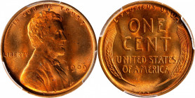 1909 Lincoln Cent. V.D.B. MS-66 RD (PCGS).
PCGS# 2425. NGC ID: 22AZ.
Estimate: $480