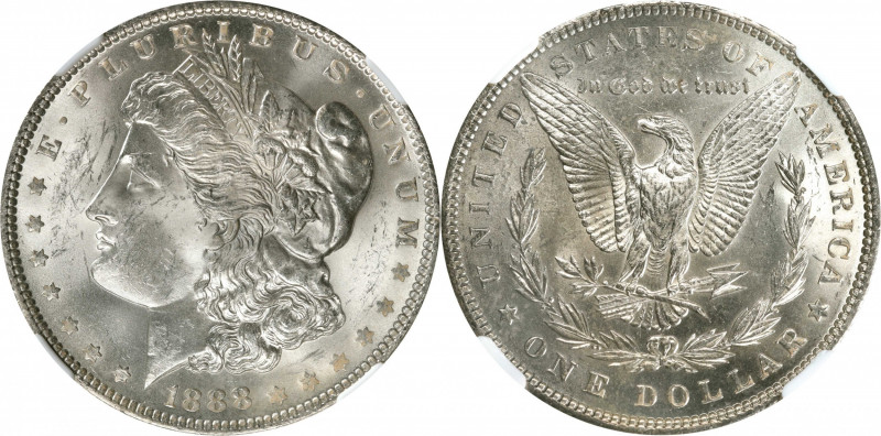 1888 Morgan Silver Dollar. VAM-18. Hot 50 Variety. Doubled Die Obverse, Doubled ...