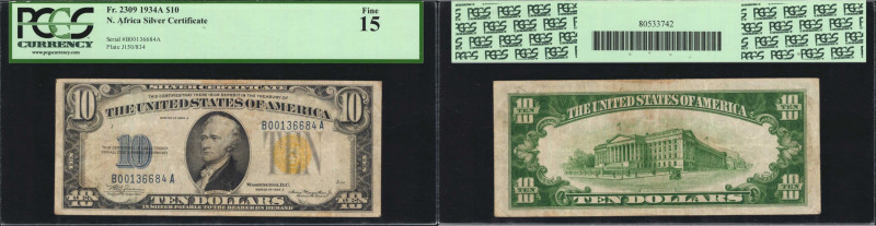 Lot of (2). Fr. 2309. 1934A $10 North Africa Emergency Notes. PCGS Currency Fine...