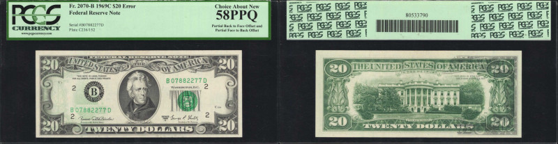 Fr. 2070-B. 1969C $20 Federal Reserve Note. New York. PCGS Currency Choice About...