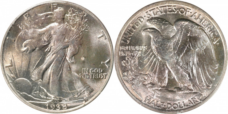 1938 Walking Liberty Half Dollar. MS-65 (PCGS). OGH--First Generation.
PCGS# 66...