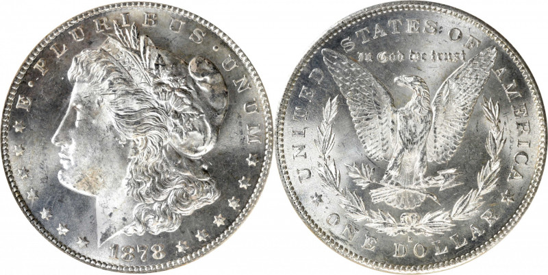 1878-S Morgan Silver Dollar. MS-65 (NGC).
PCGS# 7082. NGC ID: 253R.
Estimate: ...