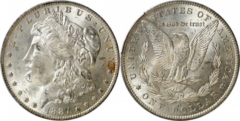 1887/6-O Morgan Silver Dollar. MS-63 (PCGS).
PCGS# 7178.
Estimate: $1600