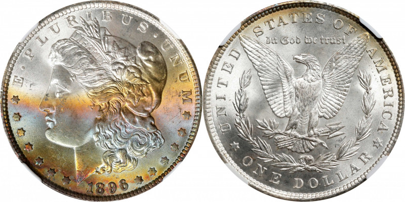 1896 Morgan Silver Dollar. MS-66 * (NGC).
PCGS# 7240. NGC ID: 2562.
Estimate: ...