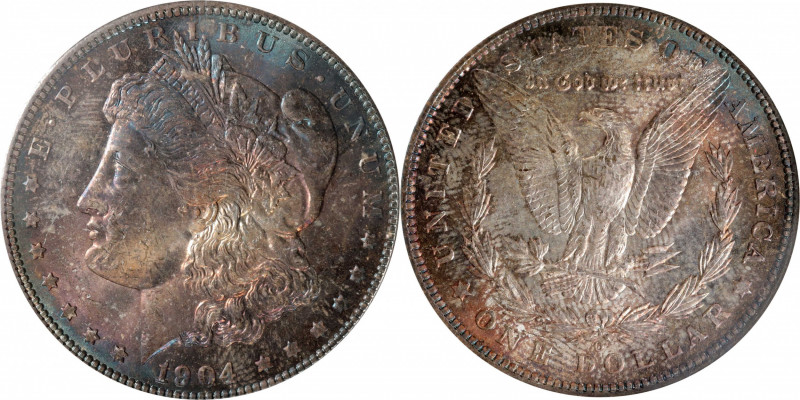 1904-O Morgan Silver Dollar. MS-63 (NGC).
PCGS# 7292. NGC ID: 256V.
Estimate: ...