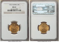 Republic gold 25 Schilling 1926 MS63 NGC, Vienna mint, KM2841. First year of type. 

HID09801242017

© 2022 Heritage Auctions | All Rights Reserve...
