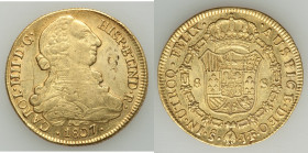 Charles IV gold 8 Escudos 1807 So-JF XF (Scratches), Santiago mint, KM54. 37.8mm. 26.98gm. 

HID09801242017

© 2022 Heritage Auctions | All Rights...