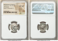 THRACIAN KINGDOM. Lysimachus (305-281 BC). AR drachm (18mm, 1h). NGC Choice VF. Posthumous issue under Lysimachus of Thrace, Colophon, ca. 301-297 BC....