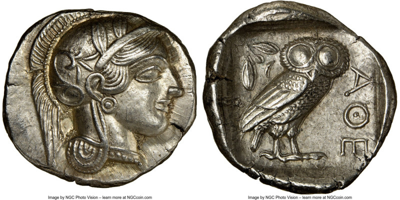 ATTICA. Athens. Ca. 440-404 BC. AR tetradrachm (25mm, 17.18 gm, 11h). NGC Choice...