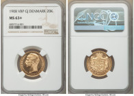 Frederick VIII gold 20 Kroner 1908 (h)-VBP MS63+ NGC, Copenhagen mint, KM810. AGW 0.2593 oz. 

HID09801242017

© 2022 Heritage Auctions | All Righ...