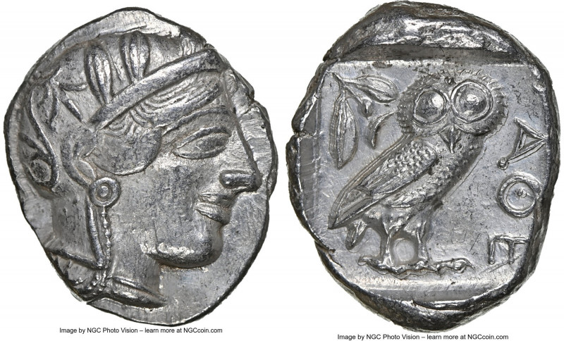 ATTICA. Athens. Ca. 440-404 BC. AR tetradrachm (26mm, 17.16 gm, 1h). NGC Choice ...
