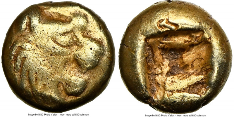 LYDIAN KINGDOM. Alyattes or Walwet (ca. 610-546 BC). EL 1/12 stater or hemihecte...