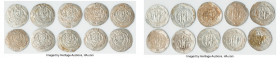 Abbasid Governors of Tabaristan. Anonymous 10-Piece Lot of Uncertified Assorted Hemidrachms, Includes (9) pieces with the standard marginal legends, a...