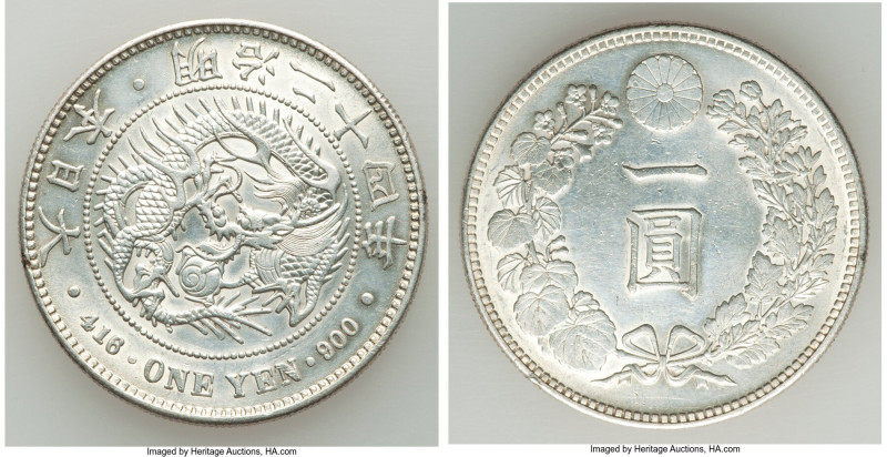 Meiji Yen Year 24 (1891) AU (Cleaned), Osaka mint, KM-YA25.3. 

HID09801242017...