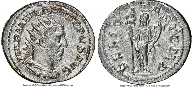 Philip I (AD 244-249). AR antoninianus (23mm, 4.52 gm, 6h). NGC MS 4/5 - 4/5. Ro...