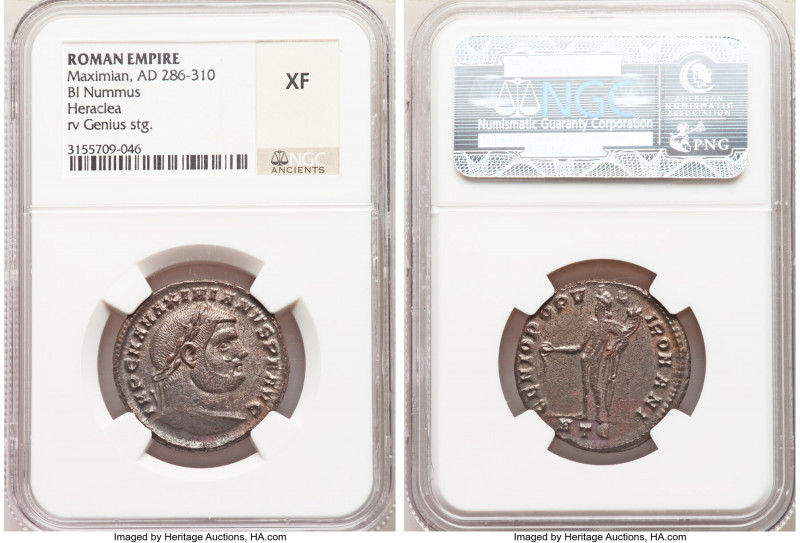 Maximian, First Reign (AD 286-310), as Senior Augustus. BI follis or nummus (27m...