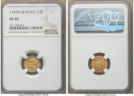 Ferdinand VI gold 1/2 Escudo 1747 M-JB XF45 NGC, Madrid mint, KM372.

HID09801242017

© 2022 Heritage Auctions | All Rights Reserved