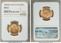 Alfonso XII gold 25 Pesetas 1880(80) MS-M MS63 NGC, Madrid mint, KM673. AGW 0.2333 oz. 

HID09801242017

© 2022 Heritage Auctions | All Rights Res...