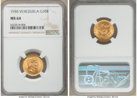 Republic gold 10 Bolivares 1930-(p) MS64 NGC, Philadelphia mint, KM-Y31. AGW 0.0933 oz. 

HID09801242017

© 2022 Heritage Auctions | All Rights Re...